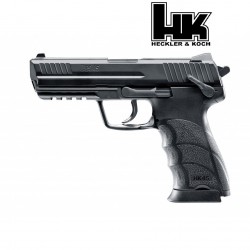 PISTOLA CO2 H&K HK45 BB 4.5 PAQUETE CON 500 BOLAS DE ACERO Y 20 CAPSULAS DE CO2 12 GRAMOS